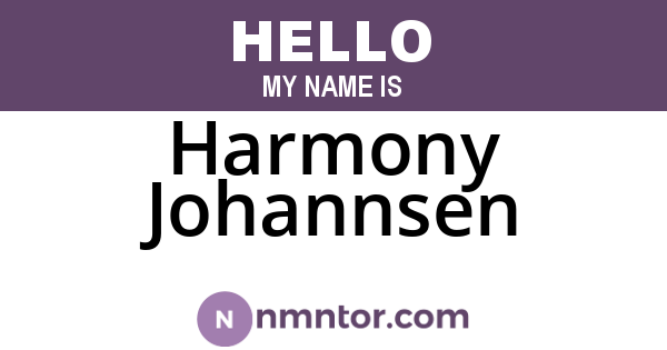 Harmony Johannsen