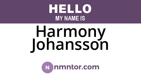 Harmony Johansson