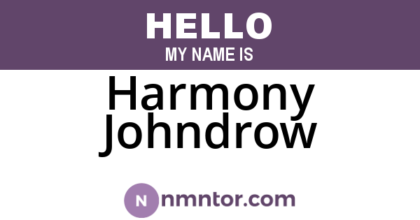 Harmony Johndrow