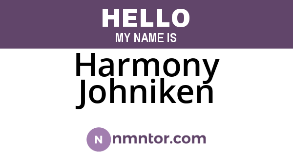Harmony Johniken