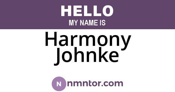Harmony Johnke