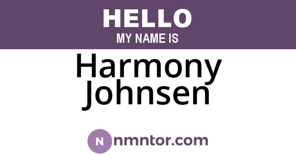 Harmony Johnsen