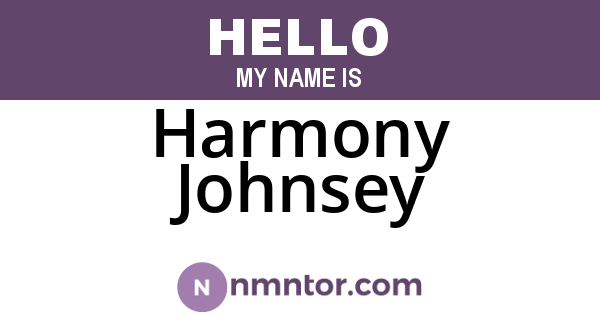 Harmony Johnsey