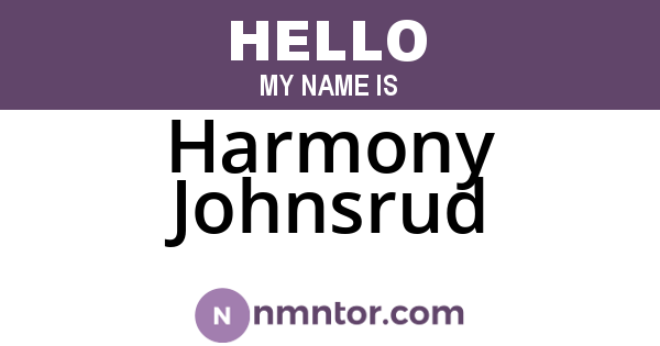Harmony Johnsrud