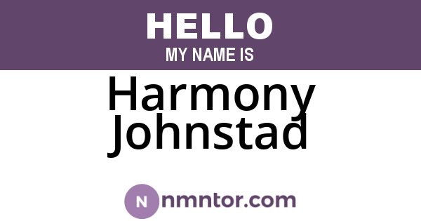 Harmony Johnstad
