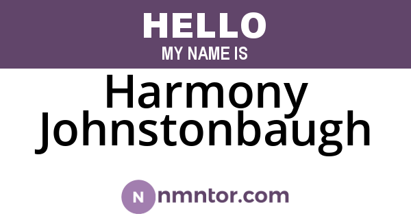 Harmony Johnstonbaugh