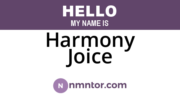 Harmony Joice