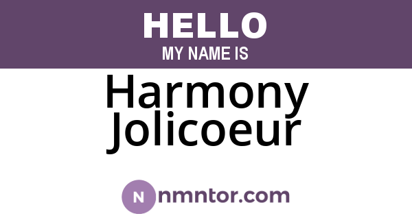 Harmony Jolicoeur