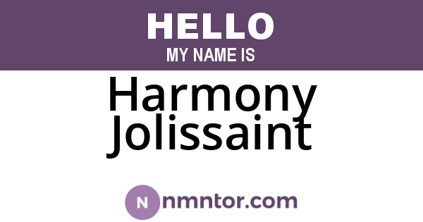 Harmony Jolissaint