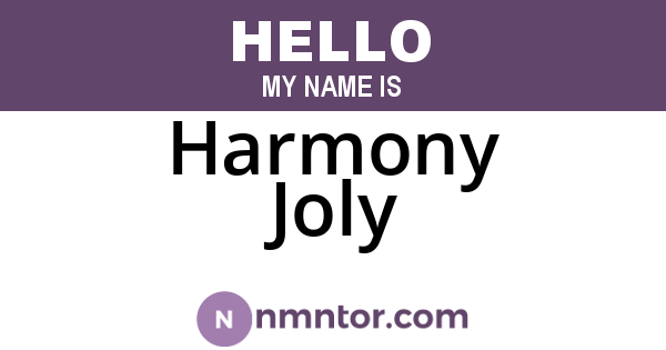 Harmony Joly