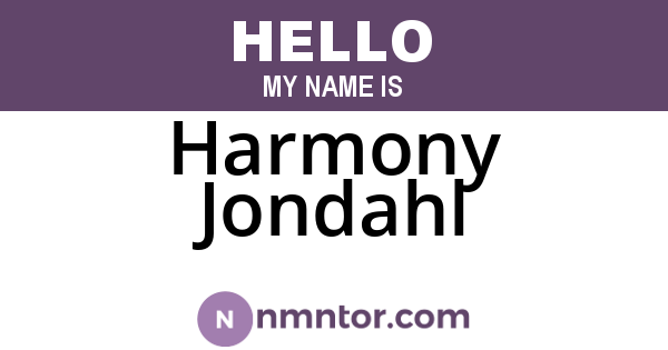 Harmony Jondahl