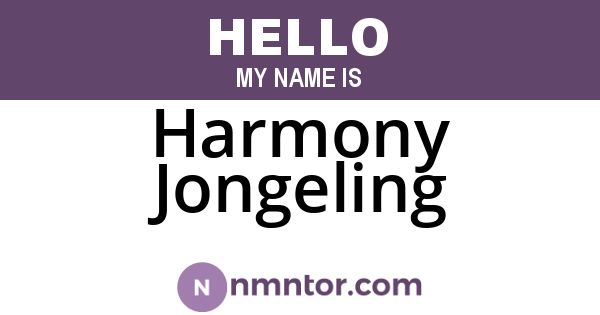 Harmony Jongeling