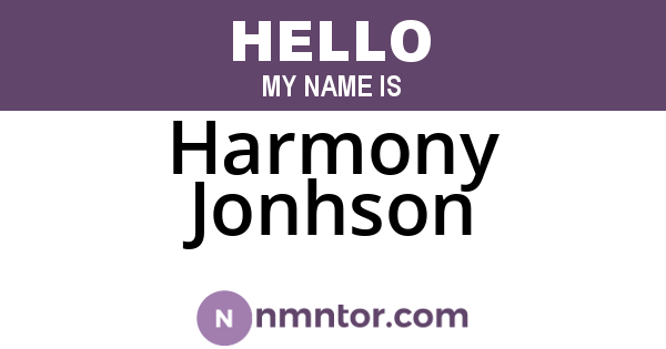 Harmony Jonhson