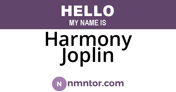 Harmony Joplin