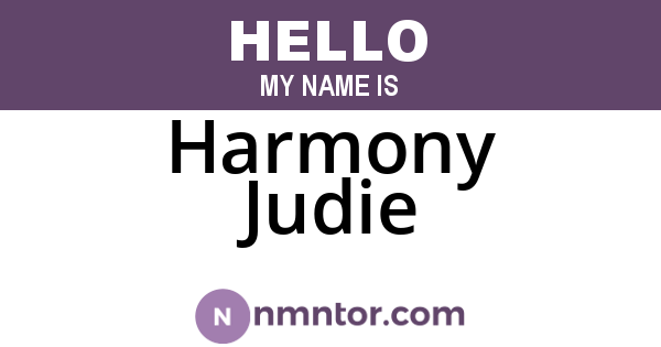 Harmony Judie