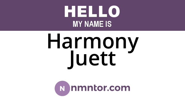 Harmony Juett