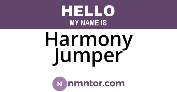 Harmony Jumper