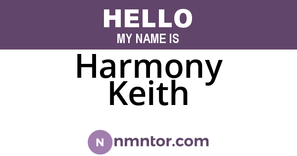 Harmony Keith