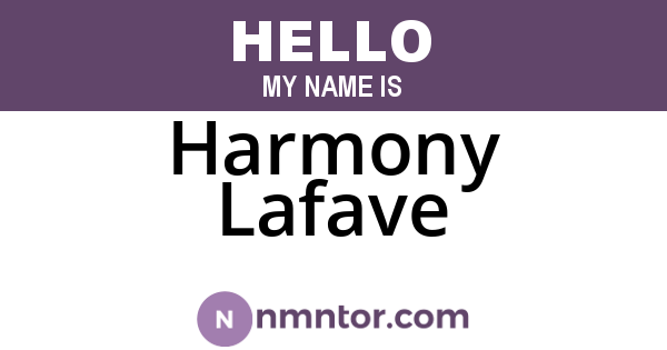 Harmony Lafave