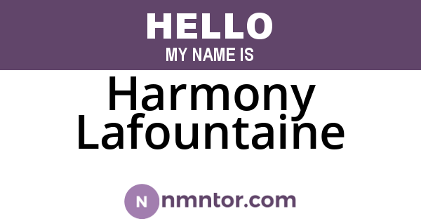 Harmony Lafountaine