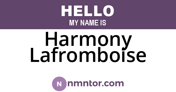 Harmony Lafromboise