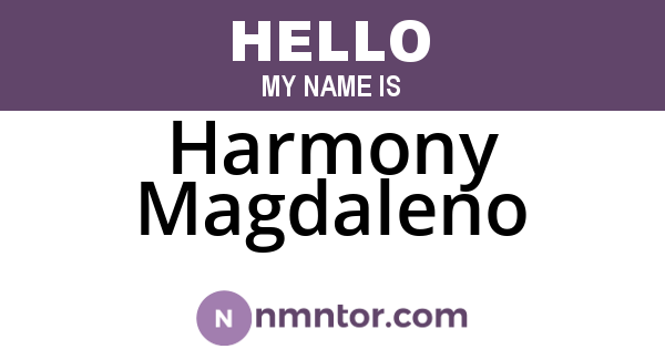 Harmony Magdaleno