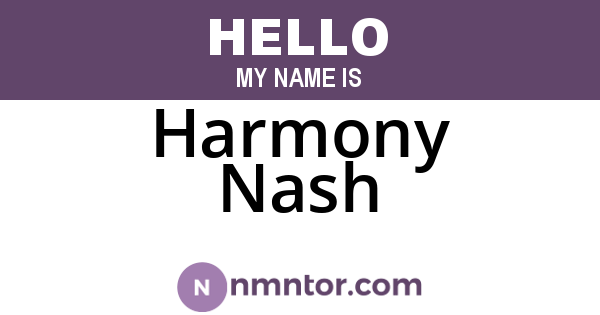Harmony Nash