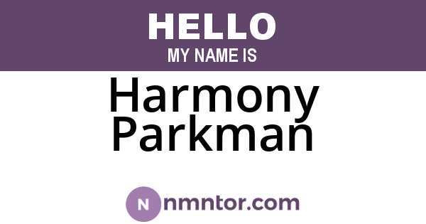 Harmony Parkman
