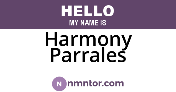 Harmony Parrales