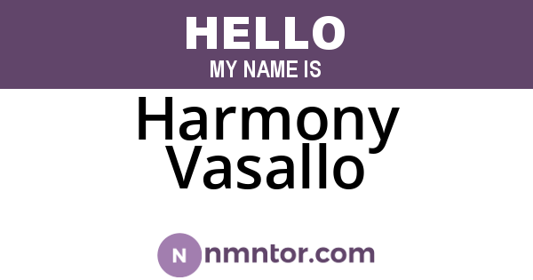 Harmony Vasallo