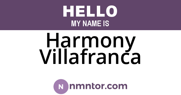 Harmony Villafranca