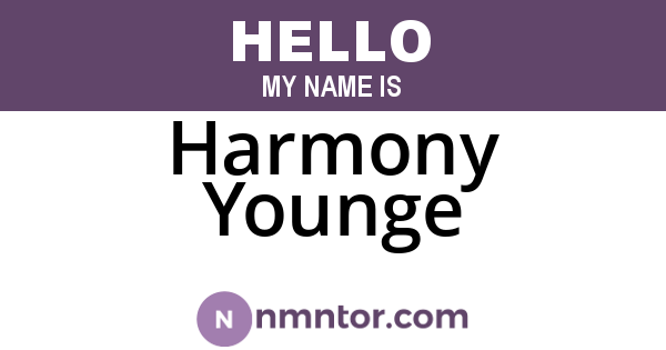 Harmony Younge