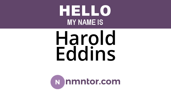 Harold Eddins