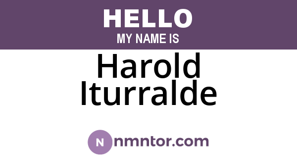 Harold Iturralde
