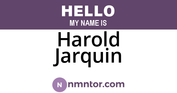 Harold Jarquin