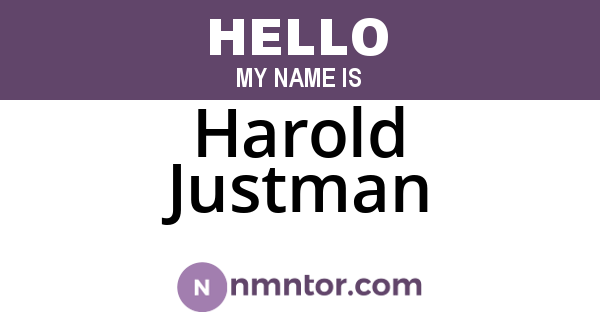 Harold Justman
