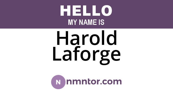 Harold Laforge