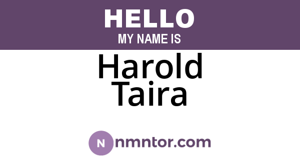 Harold Taira