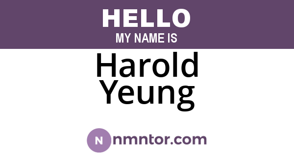 Harold Yeung