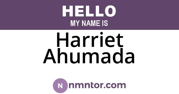 Harriet Ahumada