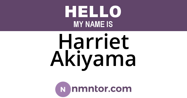 Harriet Akiyama