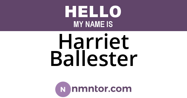 Harriet Ballester