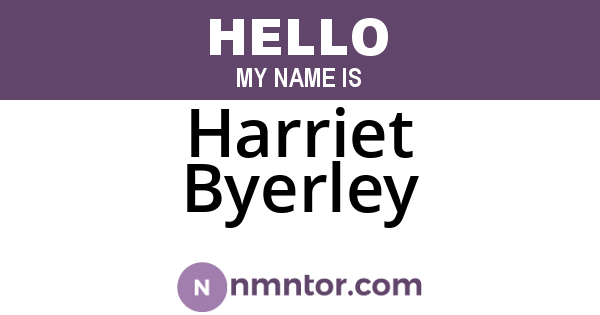 Harriet Byerley