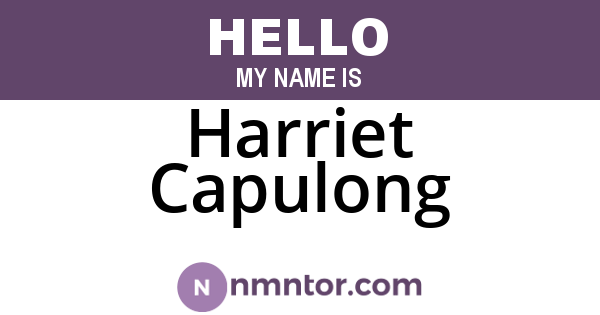 Harriet Capulong