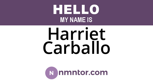 Harriet Carballo