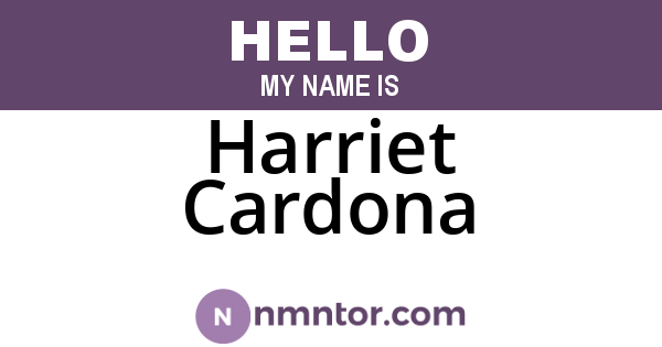 Harriet Cardona