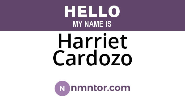 Harriet Cardozo