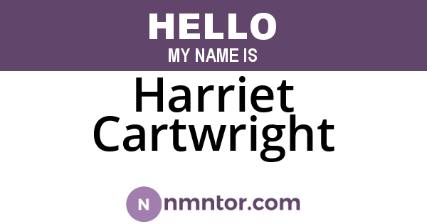 Harriet Cartwright