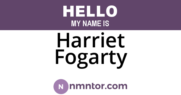 Harriet Fogarty