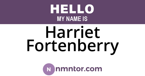 Harriet Fortenberry